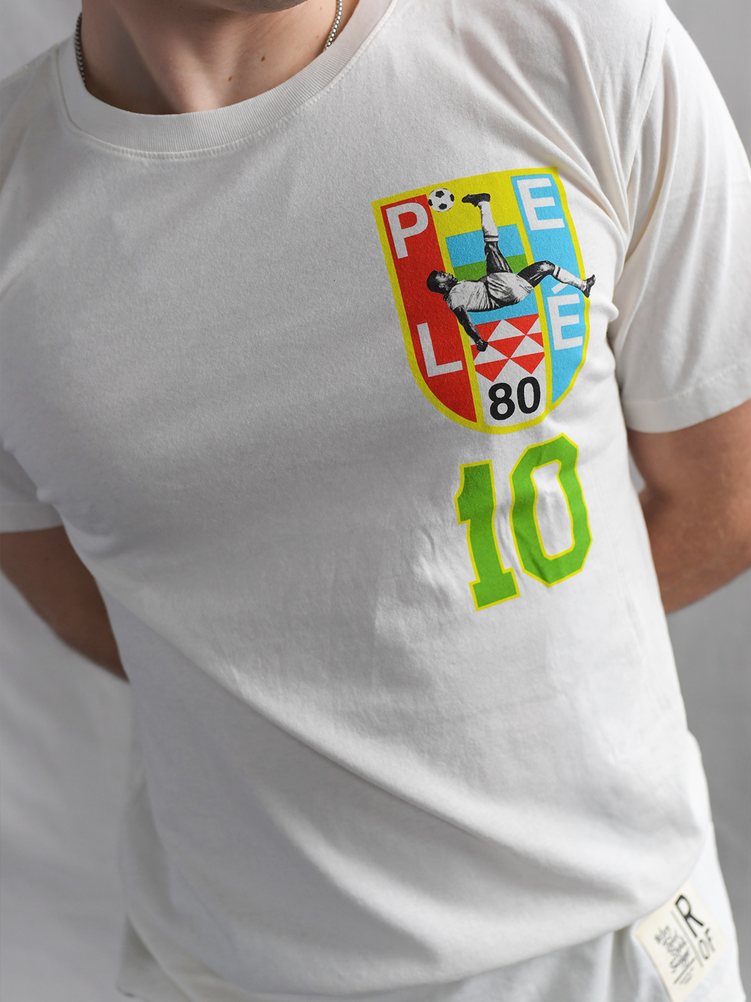 Pelé #10 Brasil White Tee