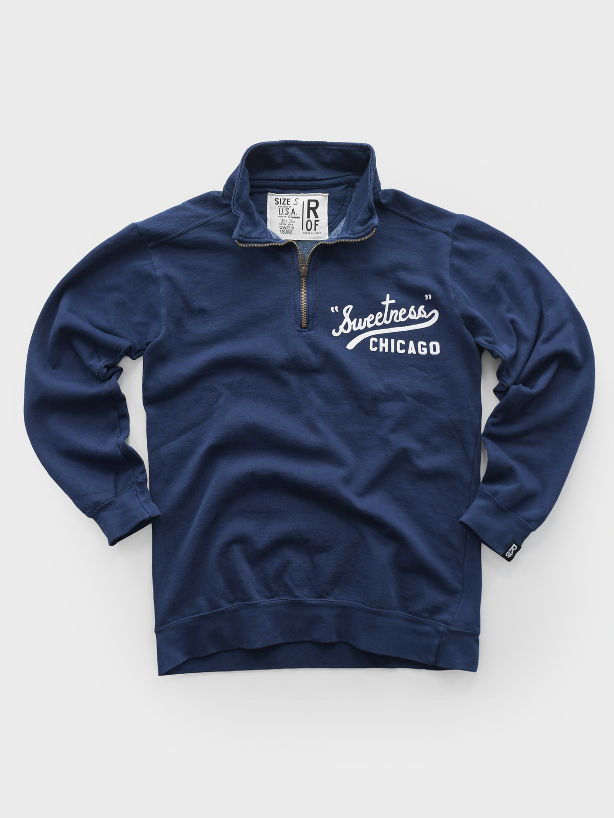 Walter Payton Chicago Navy Quarter-Zip Sweatshirt