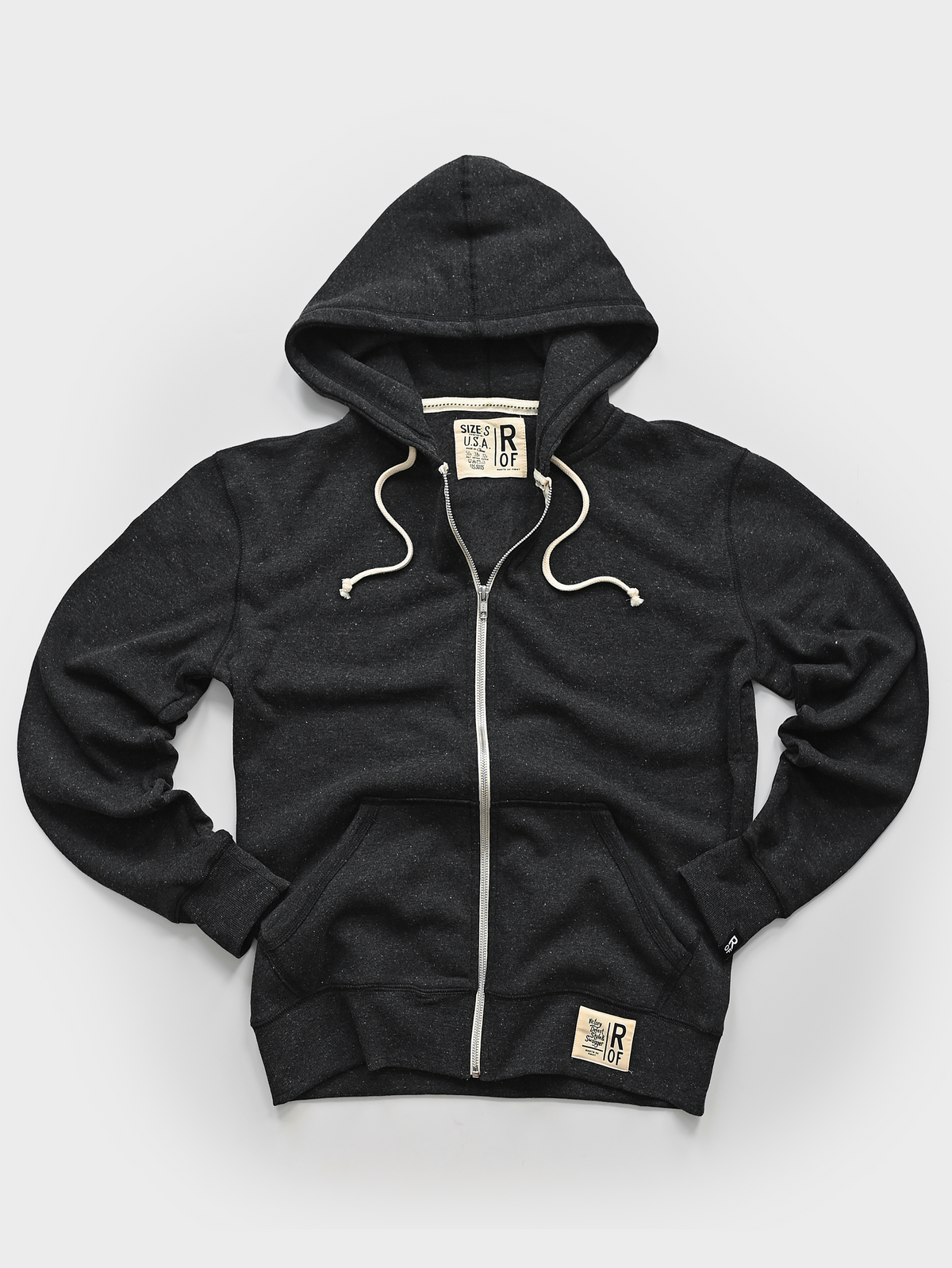 Supersoft Midweight Heather Black Full Zip Hoody