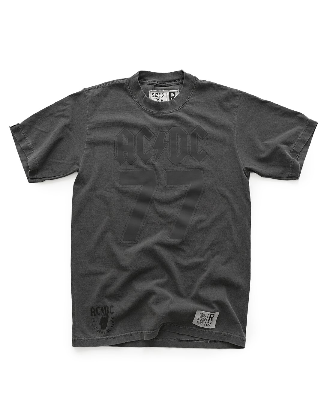 AC/DC '77 Charcoal Heavyweight Tee - Roots of Fight Canada