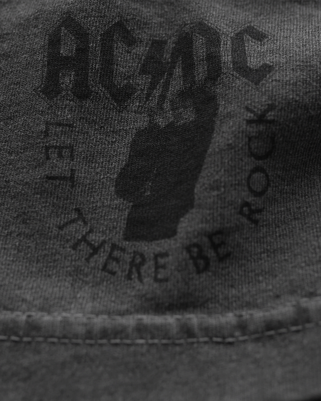 AC/DC '77 Charcoal Heavyweight Tee - Roots of Fight Canada