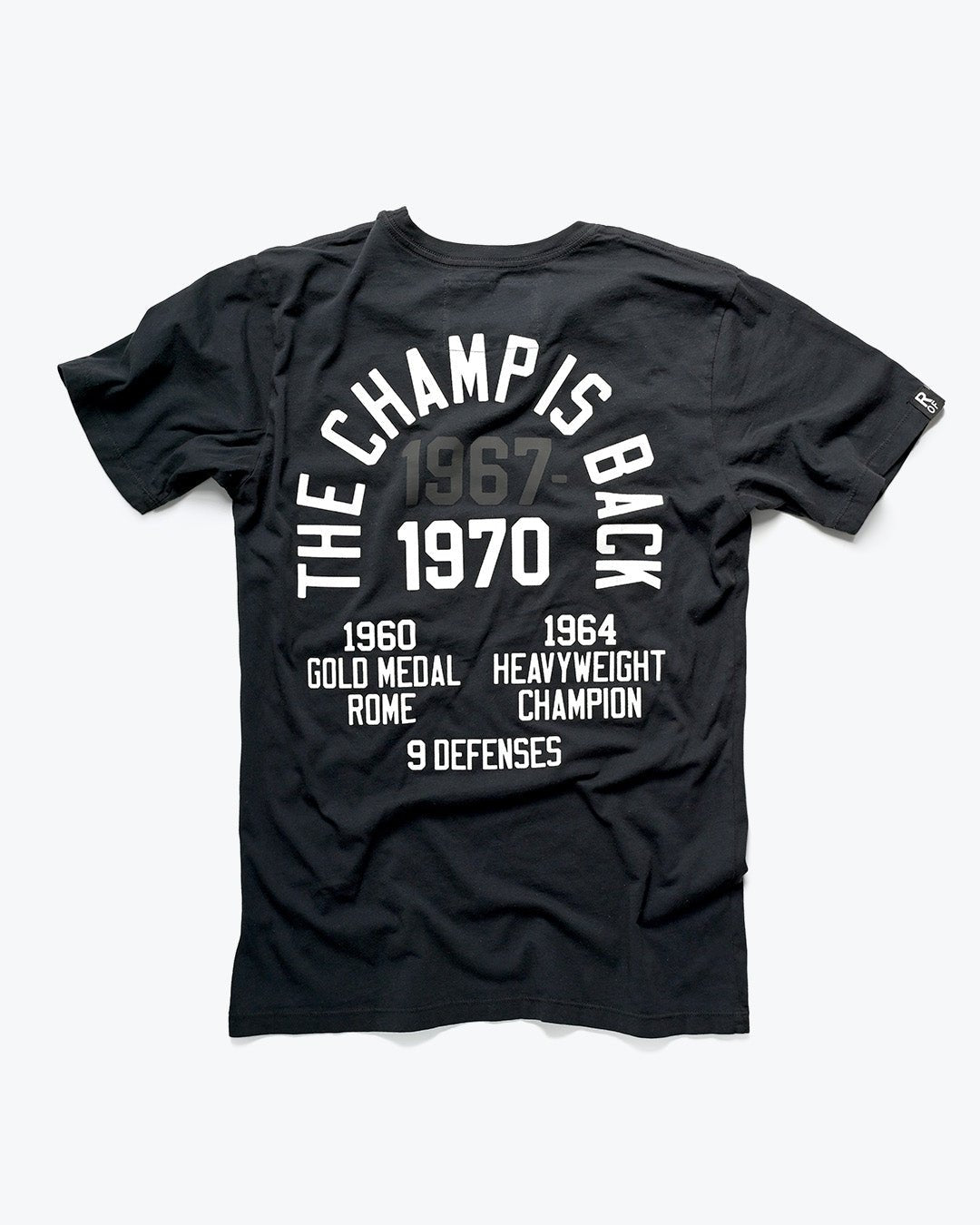 Ali Champ Is Back Black Tee - Roots of Fight Canada
