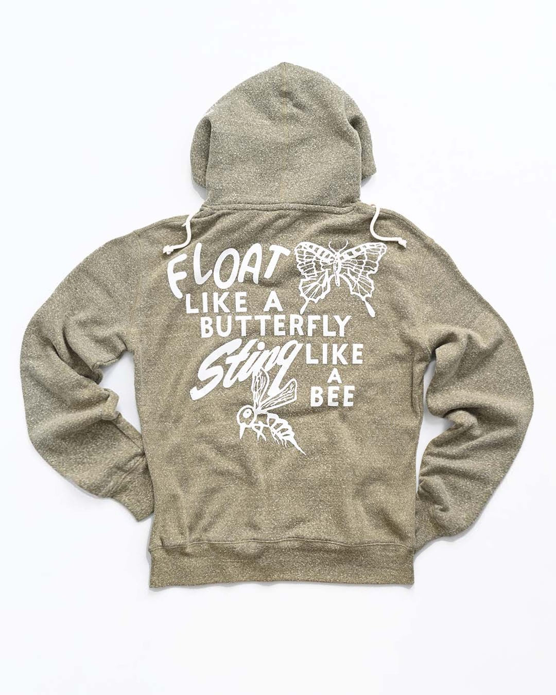 Ali Float Quote Heather Olive PO Hoody - Roots of Fight Canada
