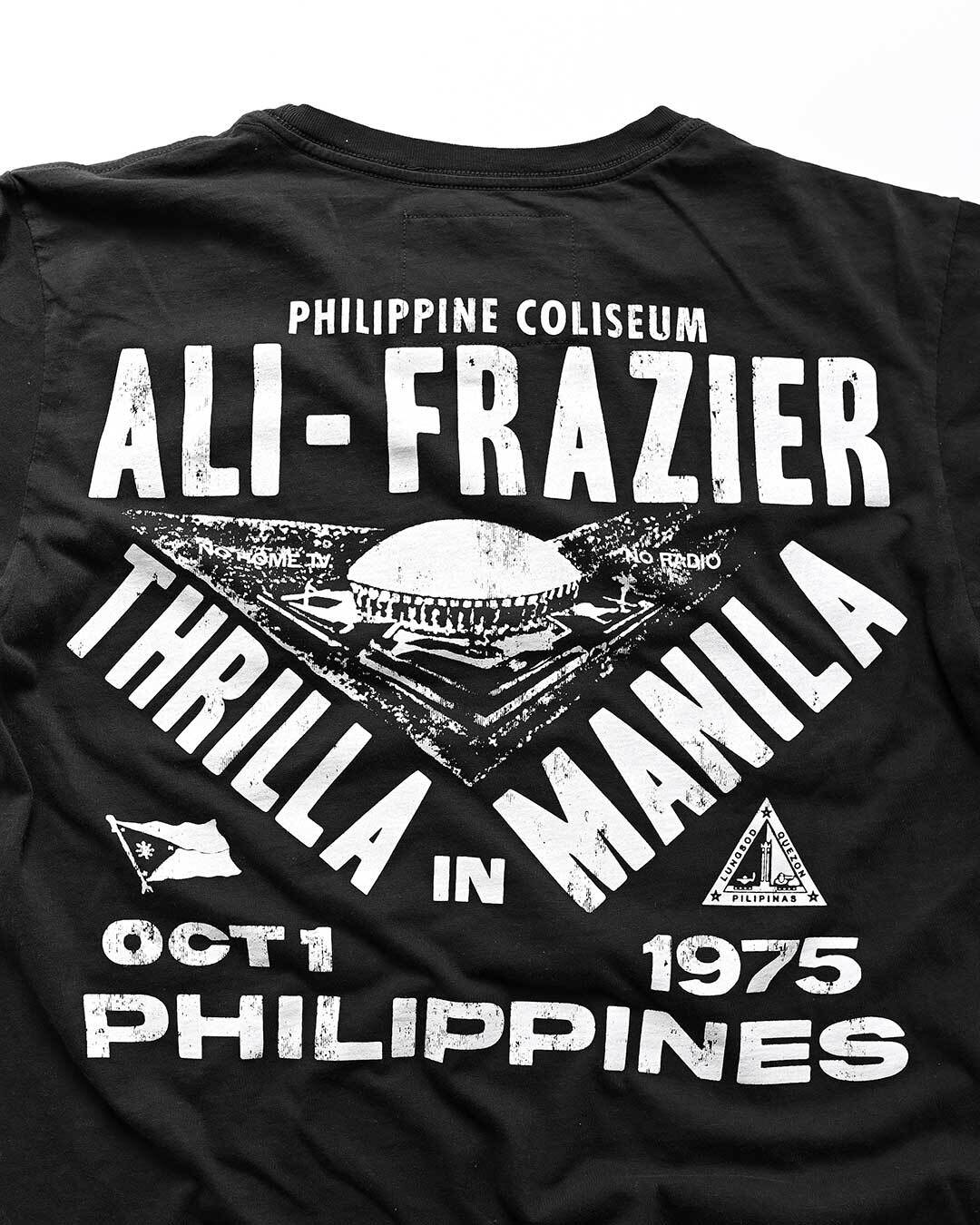 Ali - Frazier Thrilla in Manila Black Tee - Roots of Fight Canada