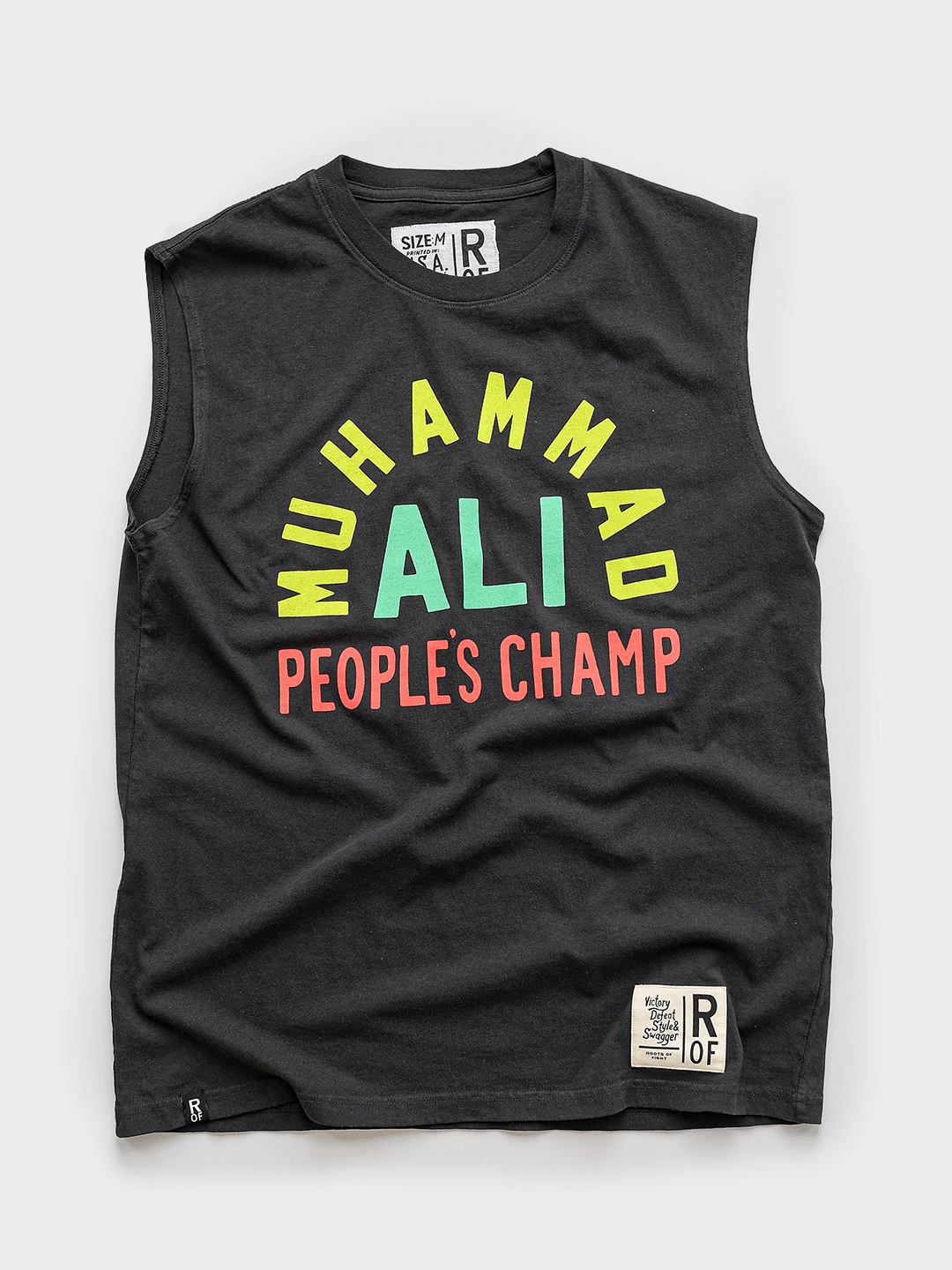 Ali People's Champ Black Muscle Tee - Roots of Fight Canada
