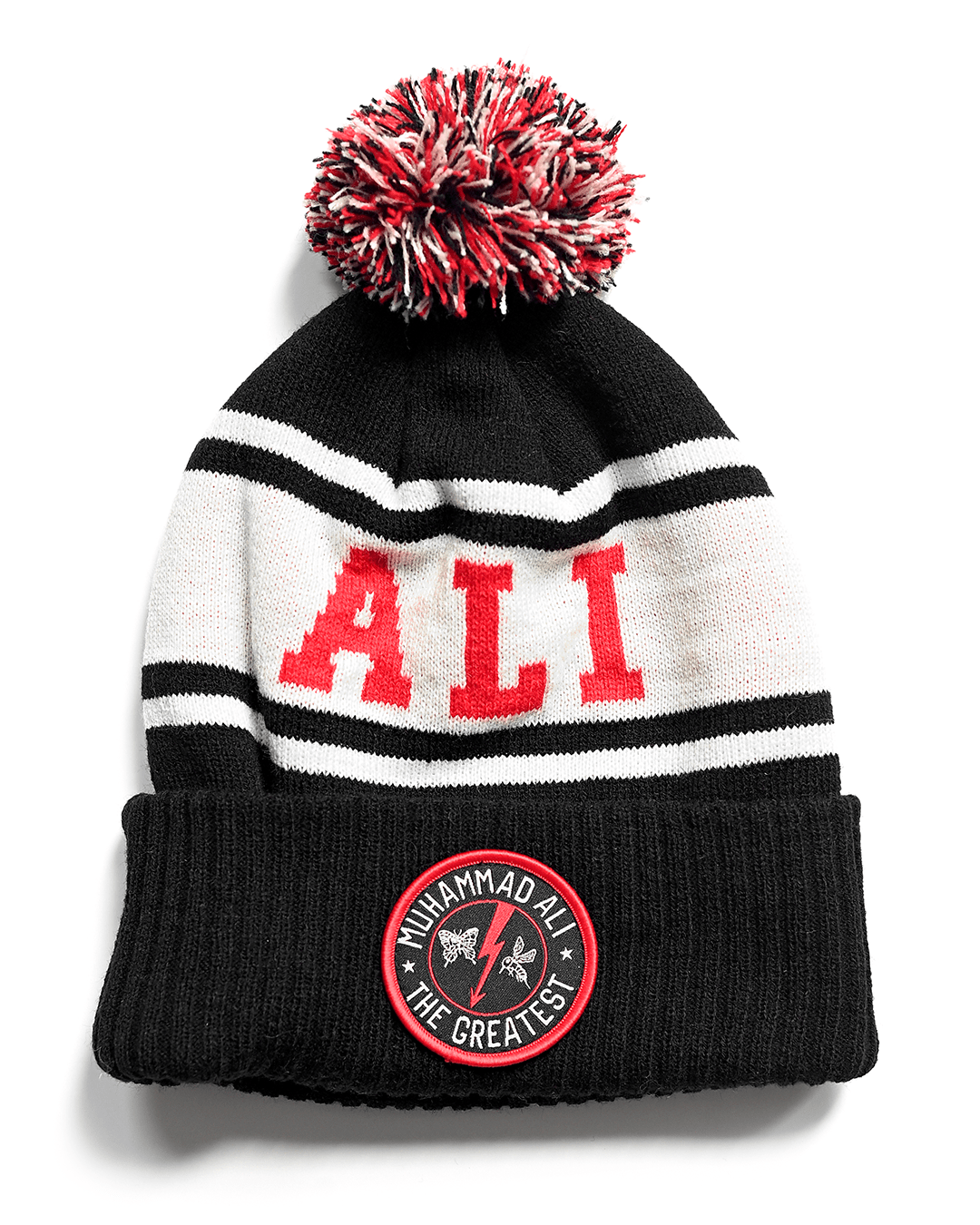 Ali "The Greatest" Black Pom Pom Beanie - Roots of Fight Canada
