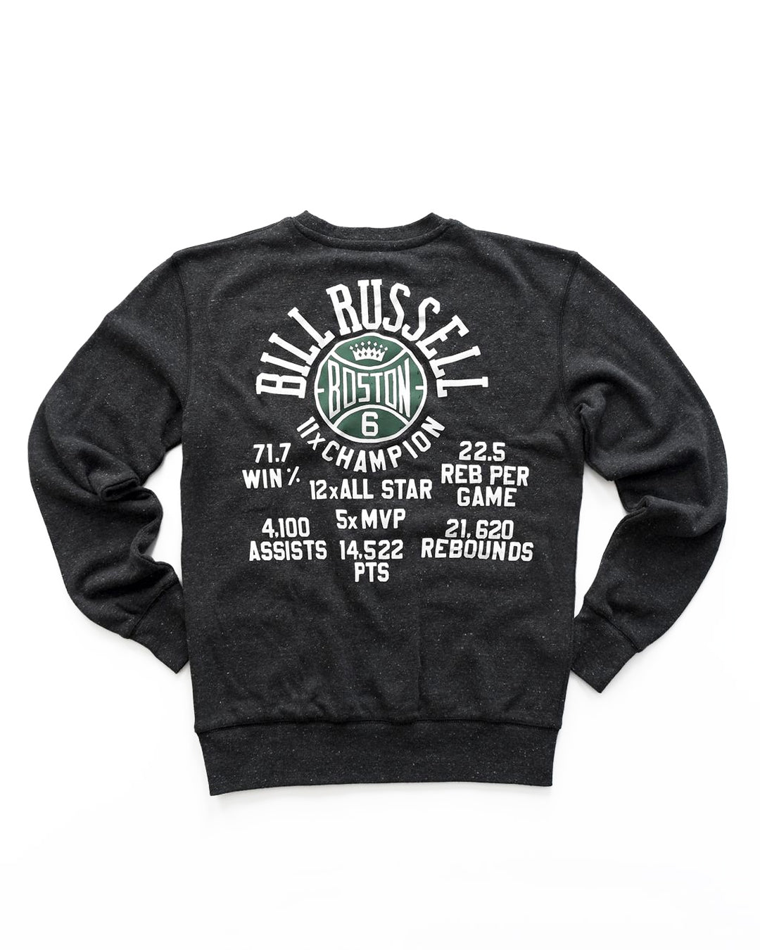 Bill Russell 6 Black Sweatshirt - Roots of Fight Canada