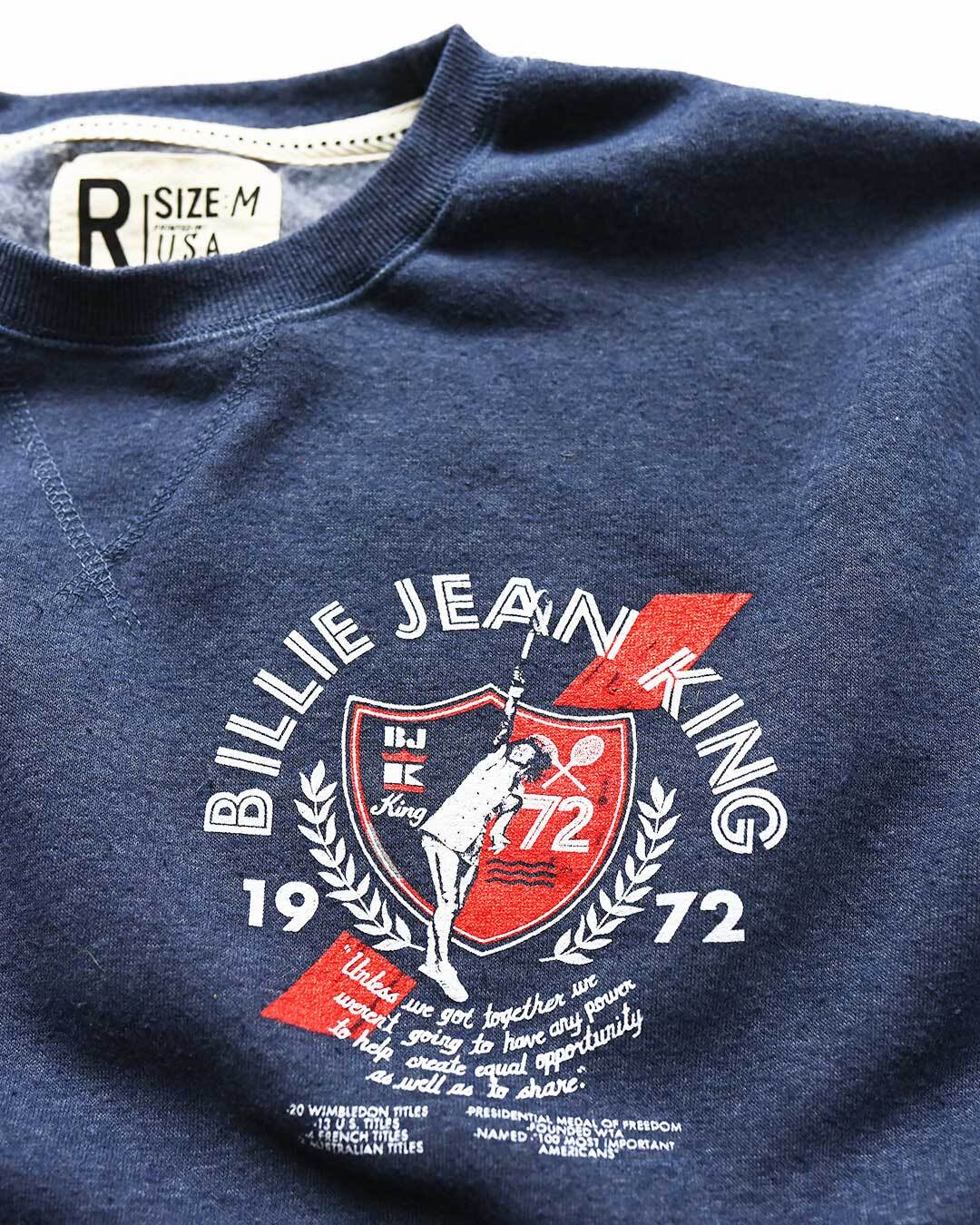 Billie Jean King Navy Sweatshirt - Roots of Fight Canada