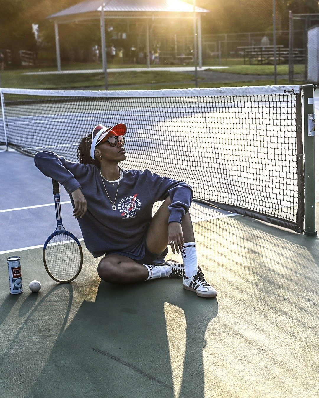 Billie Jean King Navy Sweatshirt - Roots of Fight Canada