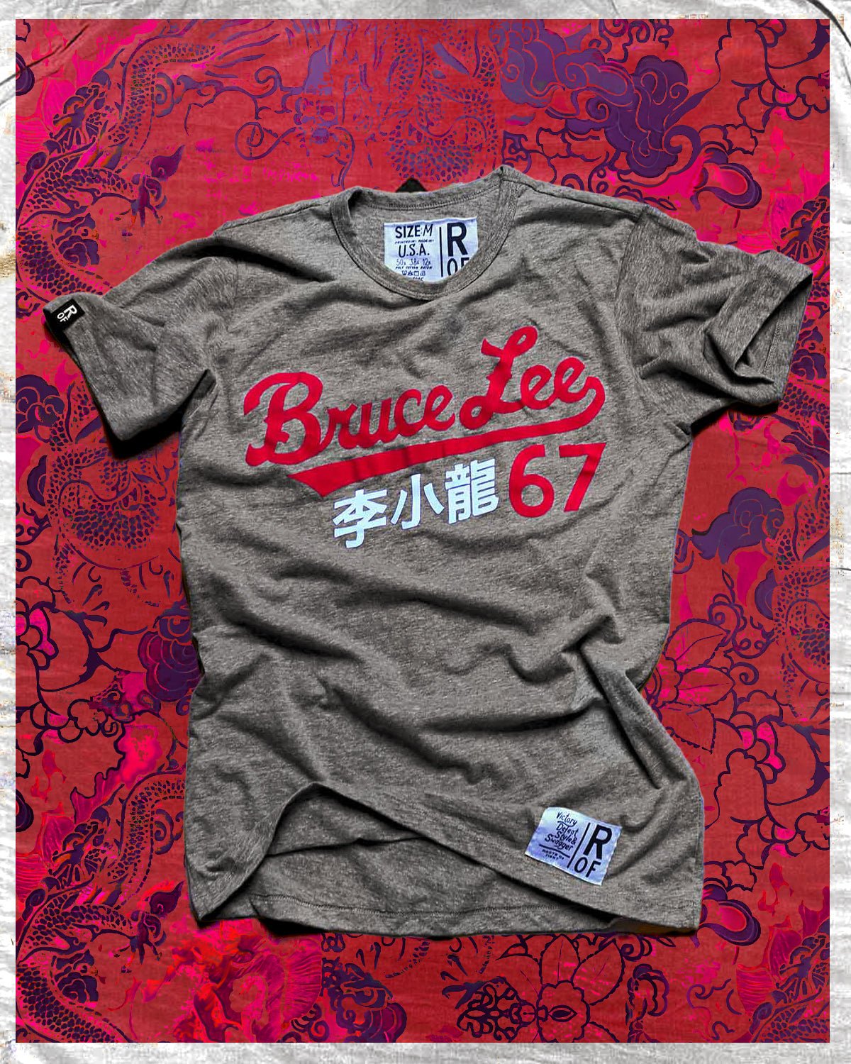 Bruce Lee '67 Grey Tee - Roots of Fight Canada