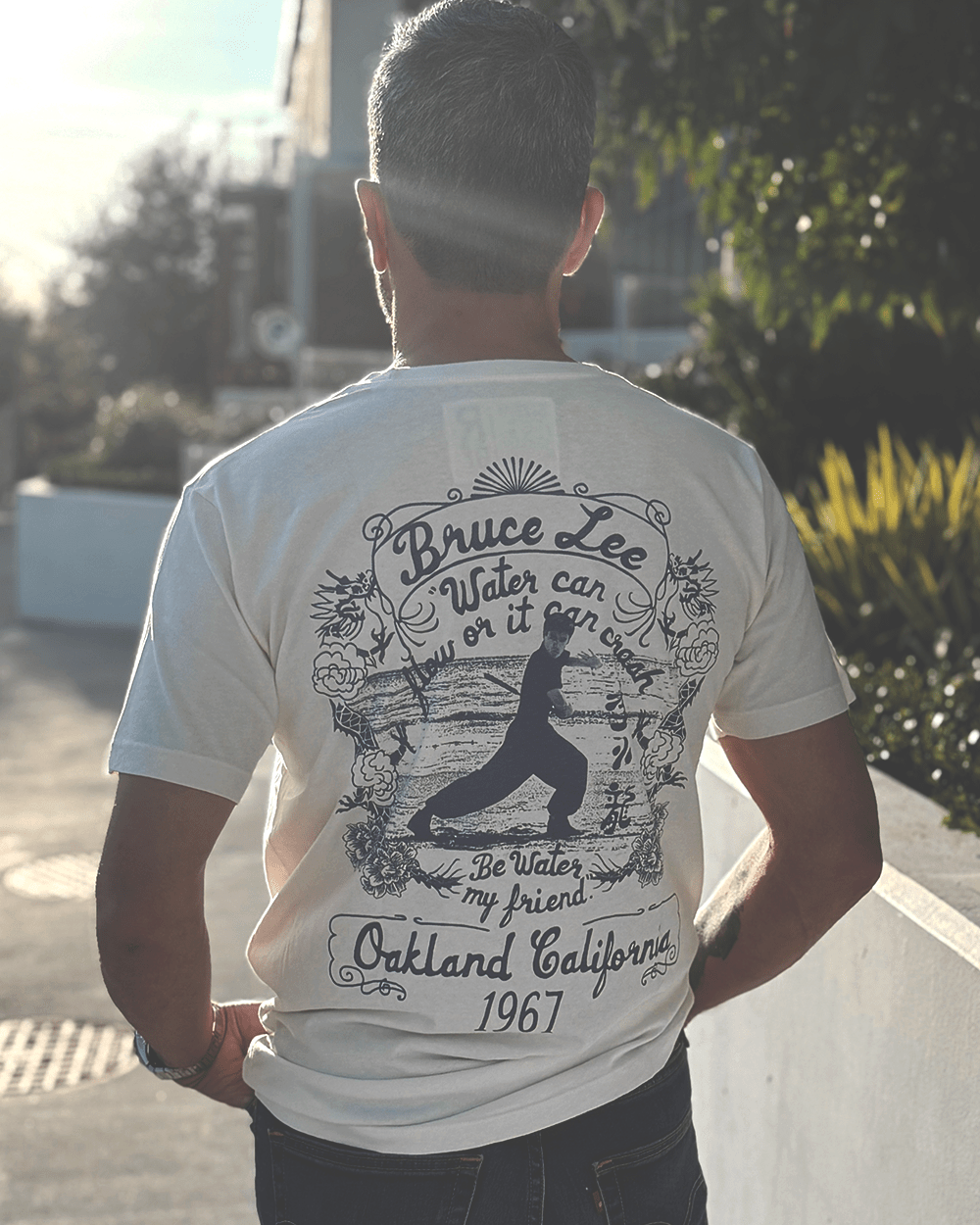 Bruce Lee Be Water White Tee - Roots of Fight Canada