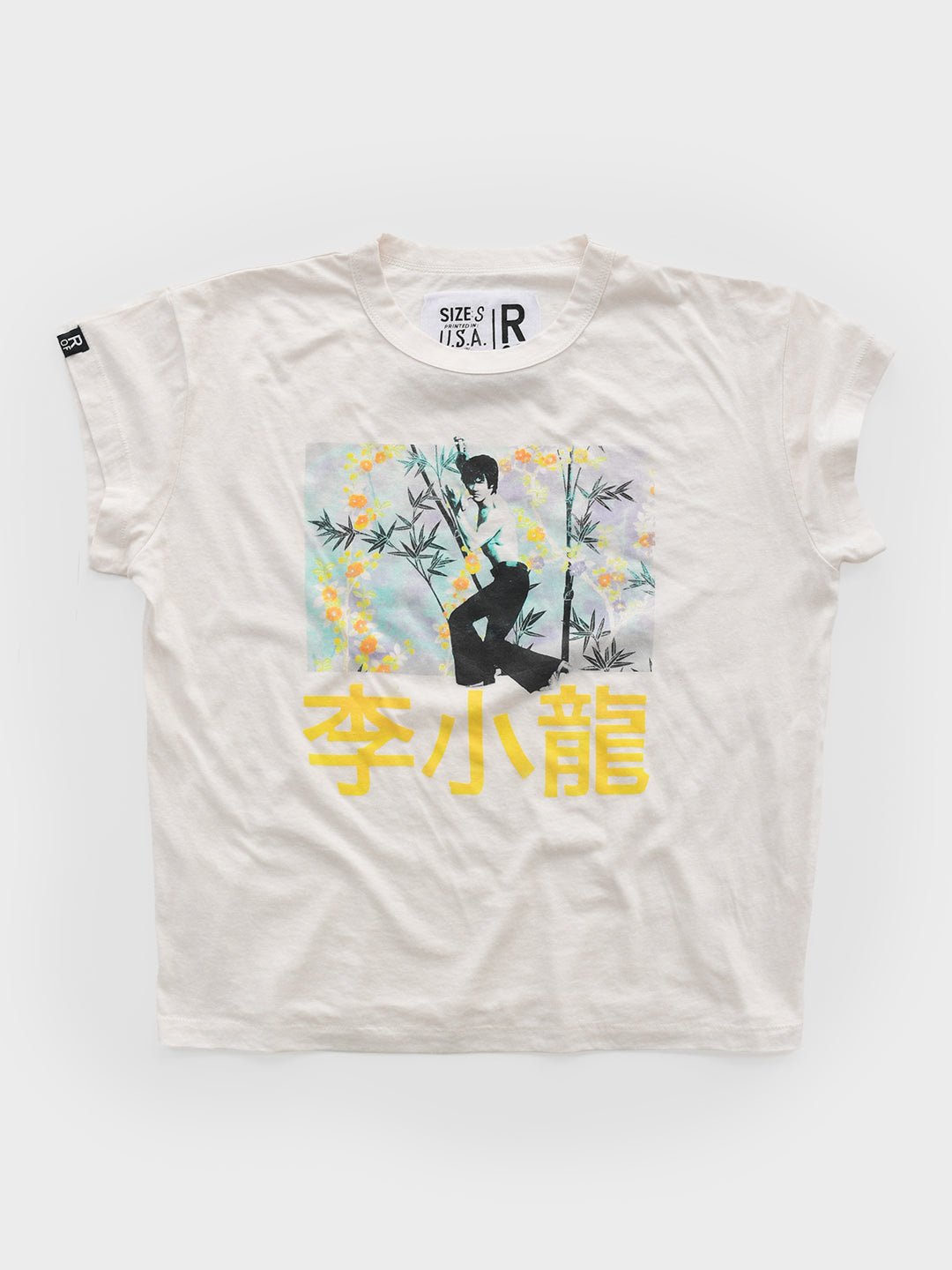 Bruce Lee Vintage Pose Women's White Tee - Roots of Fight Canada