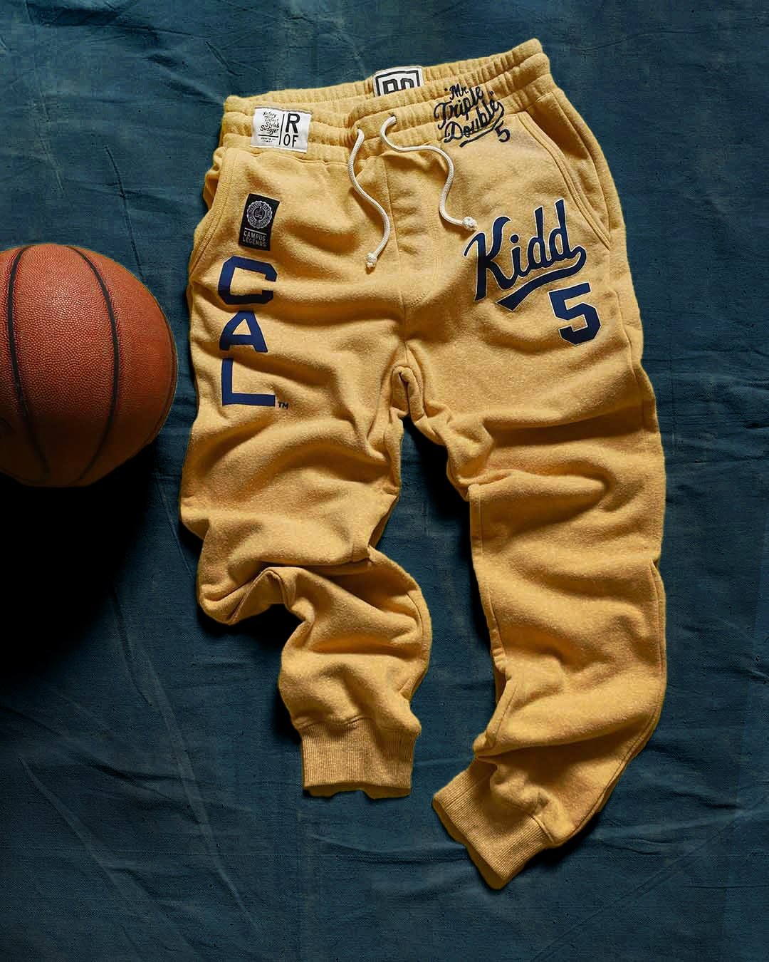 CAL - Jason Kidd #5 Gold Sweatpants - Roots of Fight Canada