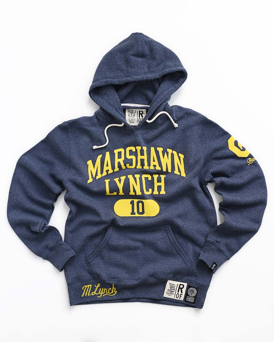CAL - Marshawn Lynch 10 Navy PO Hoody - Roots of Fight Canada