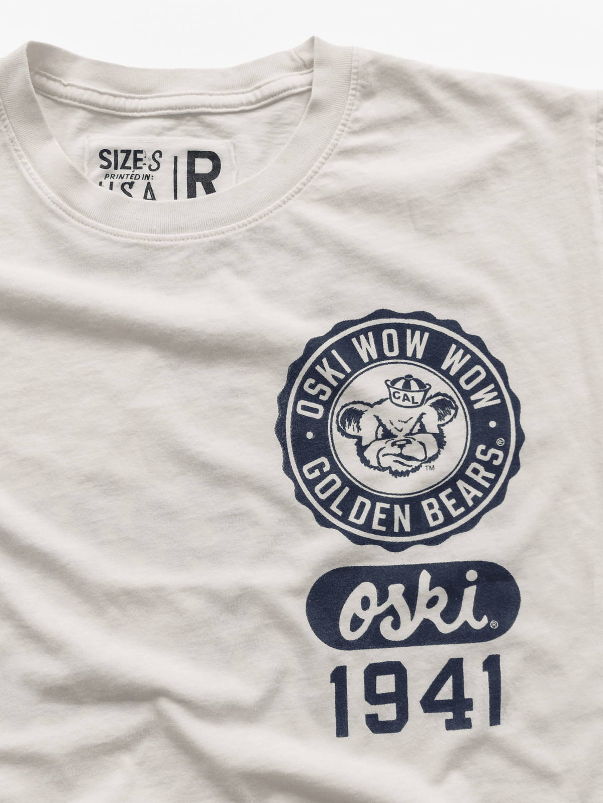CAL - Oski Yell '41 White Tee - Roots of Fight Canada