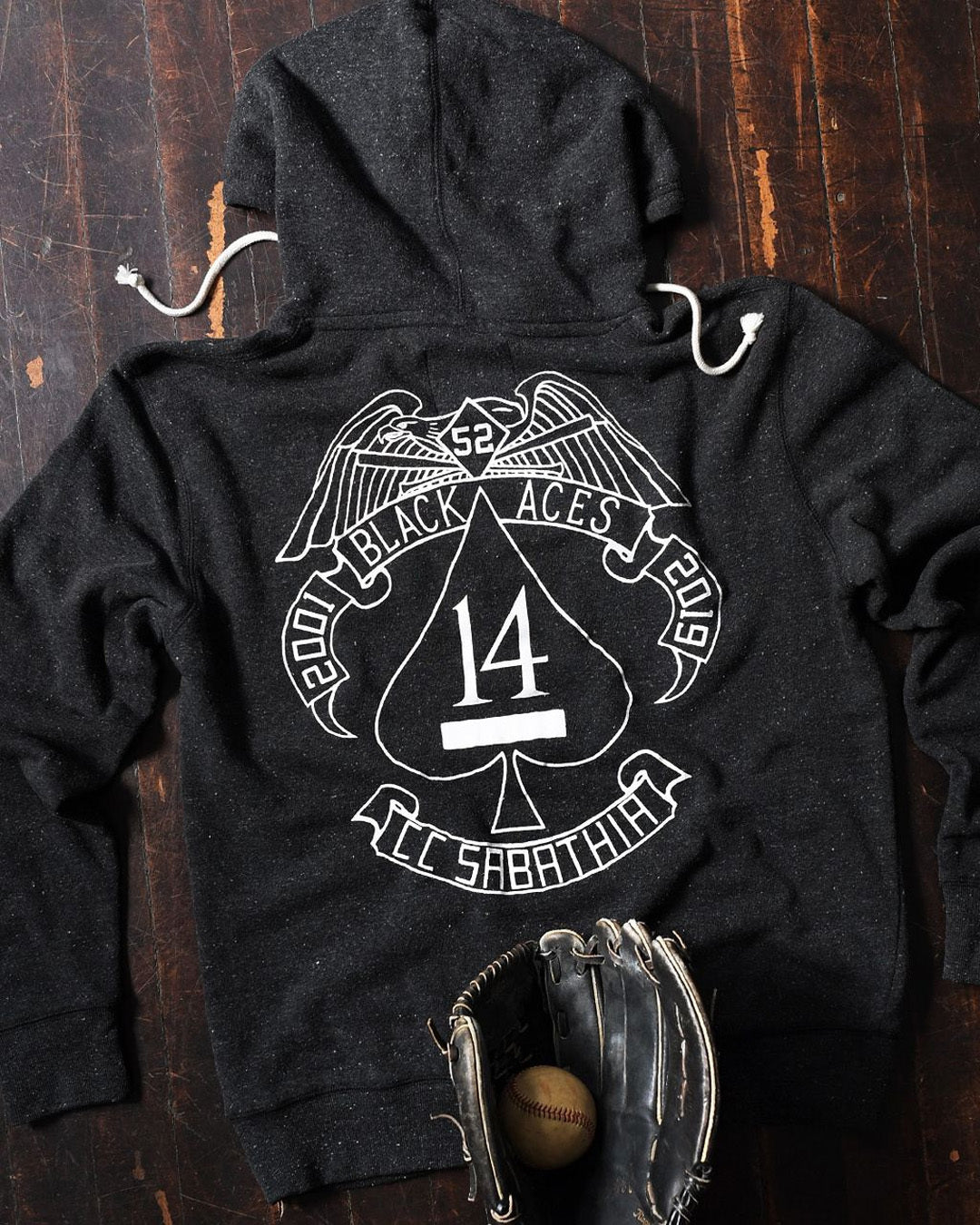 CC Sabathia Black Aces Black PO Hoody - Roots of Fight Canada