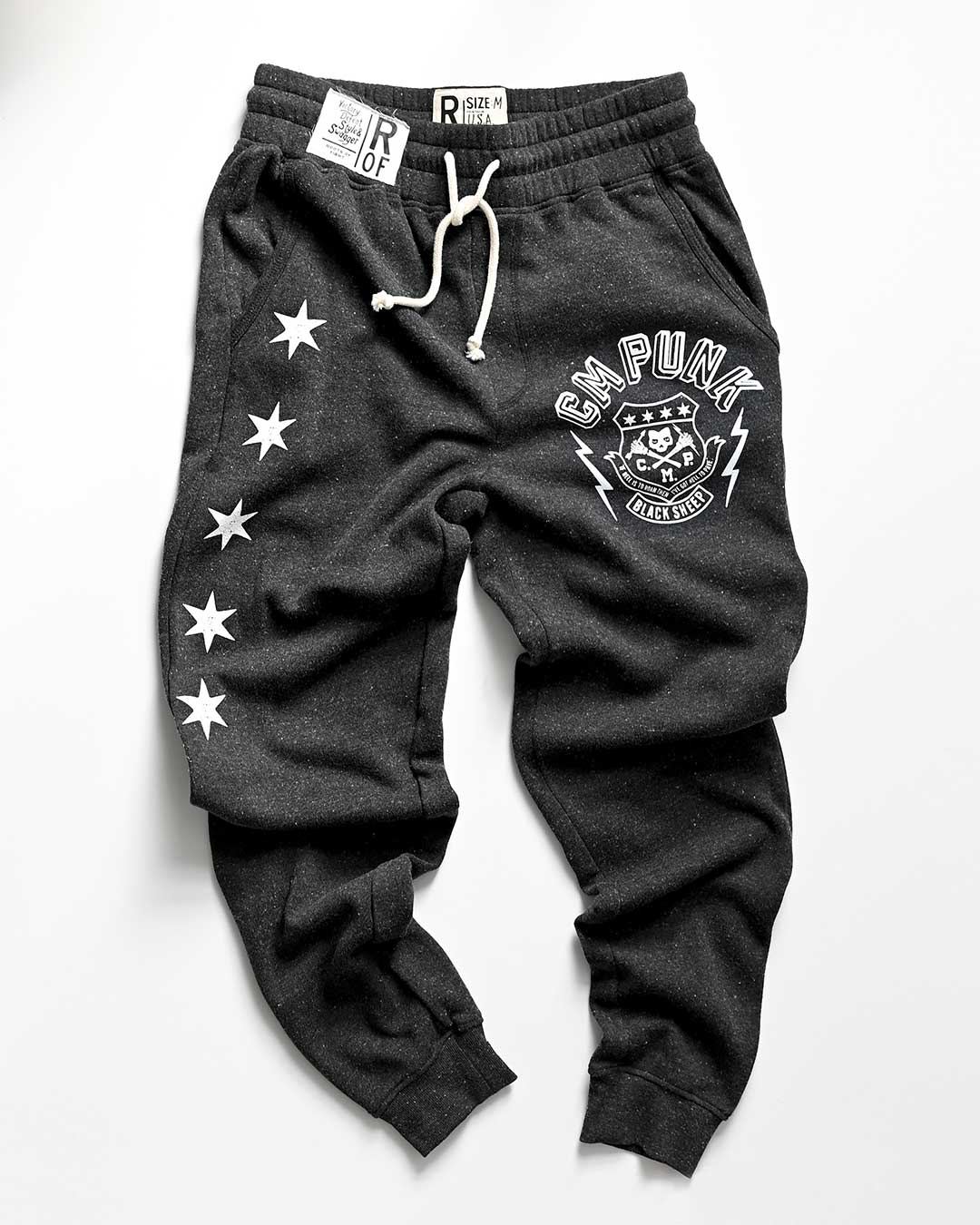 CM Punk 'Black Sheep' Black Sweatpants - Roots of Fight Canada