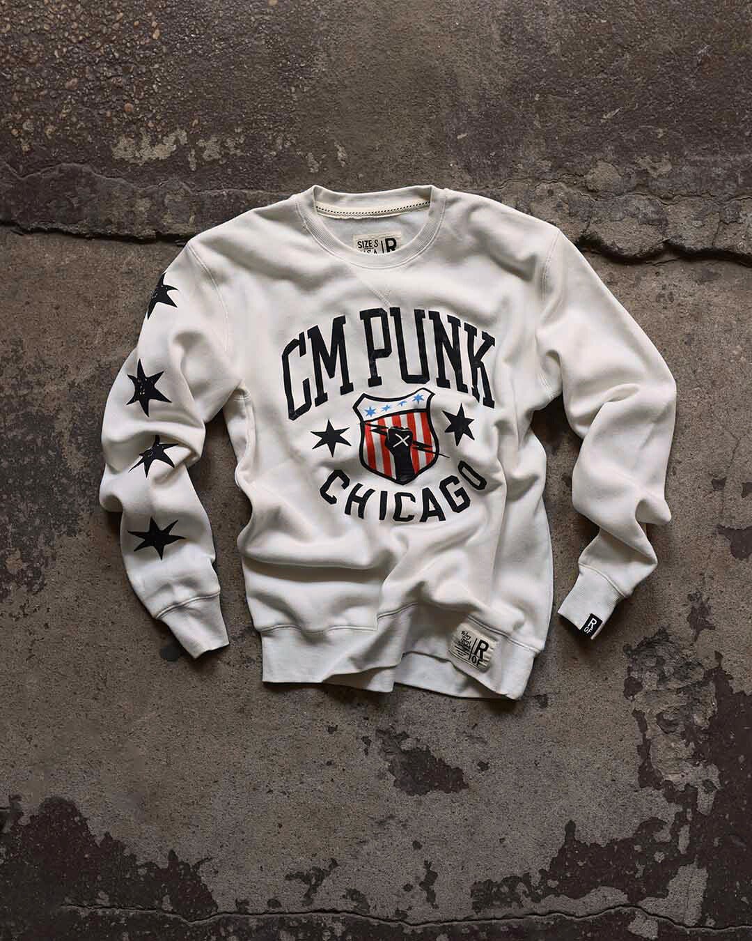 CM Punk Chicago White Sweatshirt - Roots of Fight Canada
