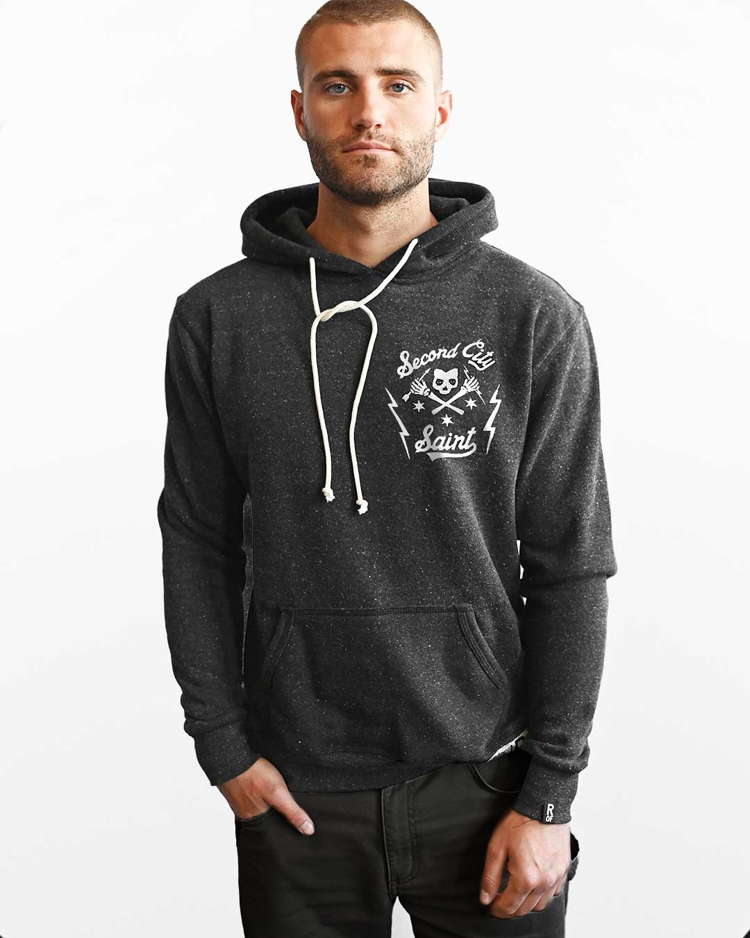 CM Punk 'Second City Saint' Black PO Hoody - Roots of Fight Canada