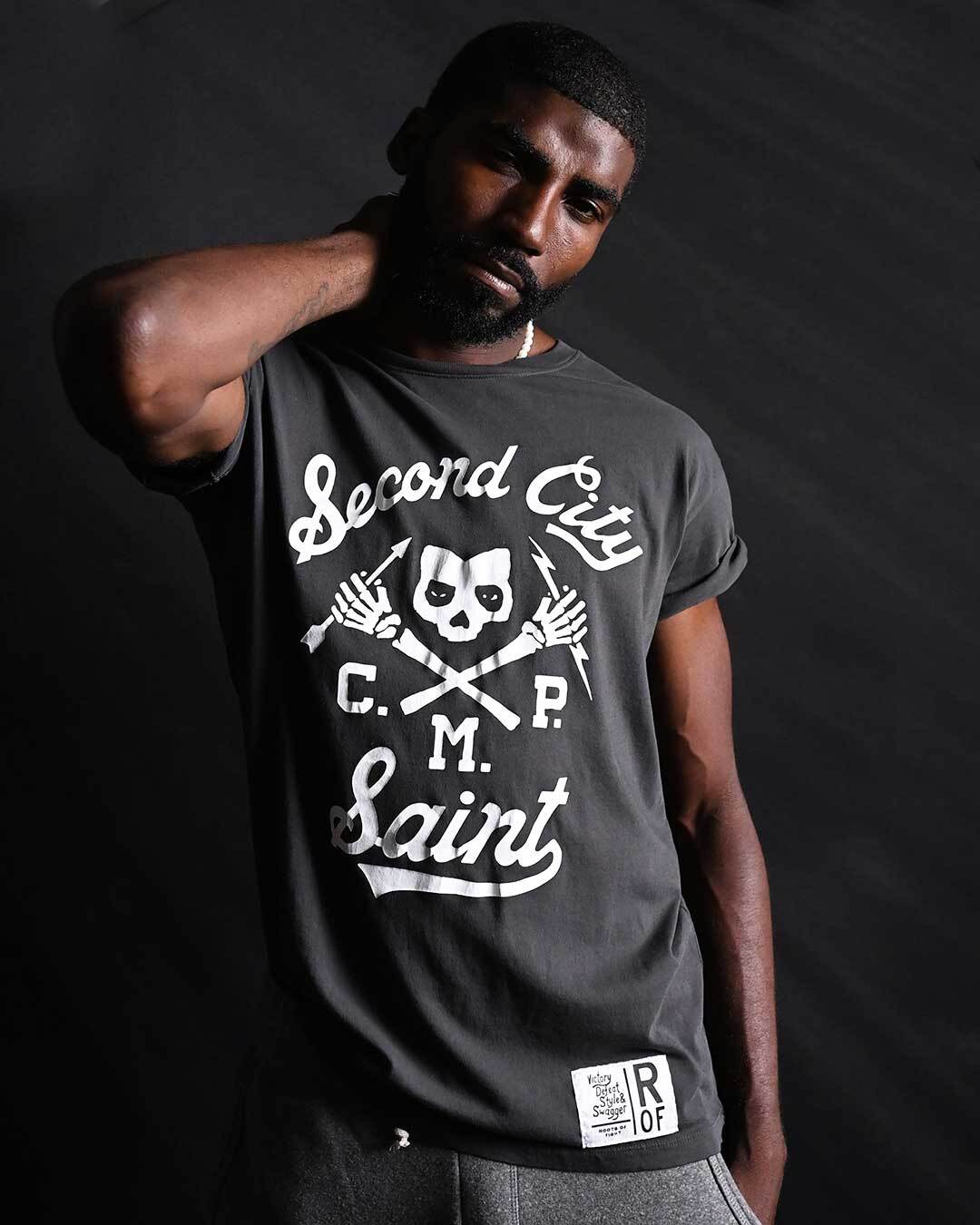 CM Punk 'Second City Saint' Black Tee - Roots of Fight Canada