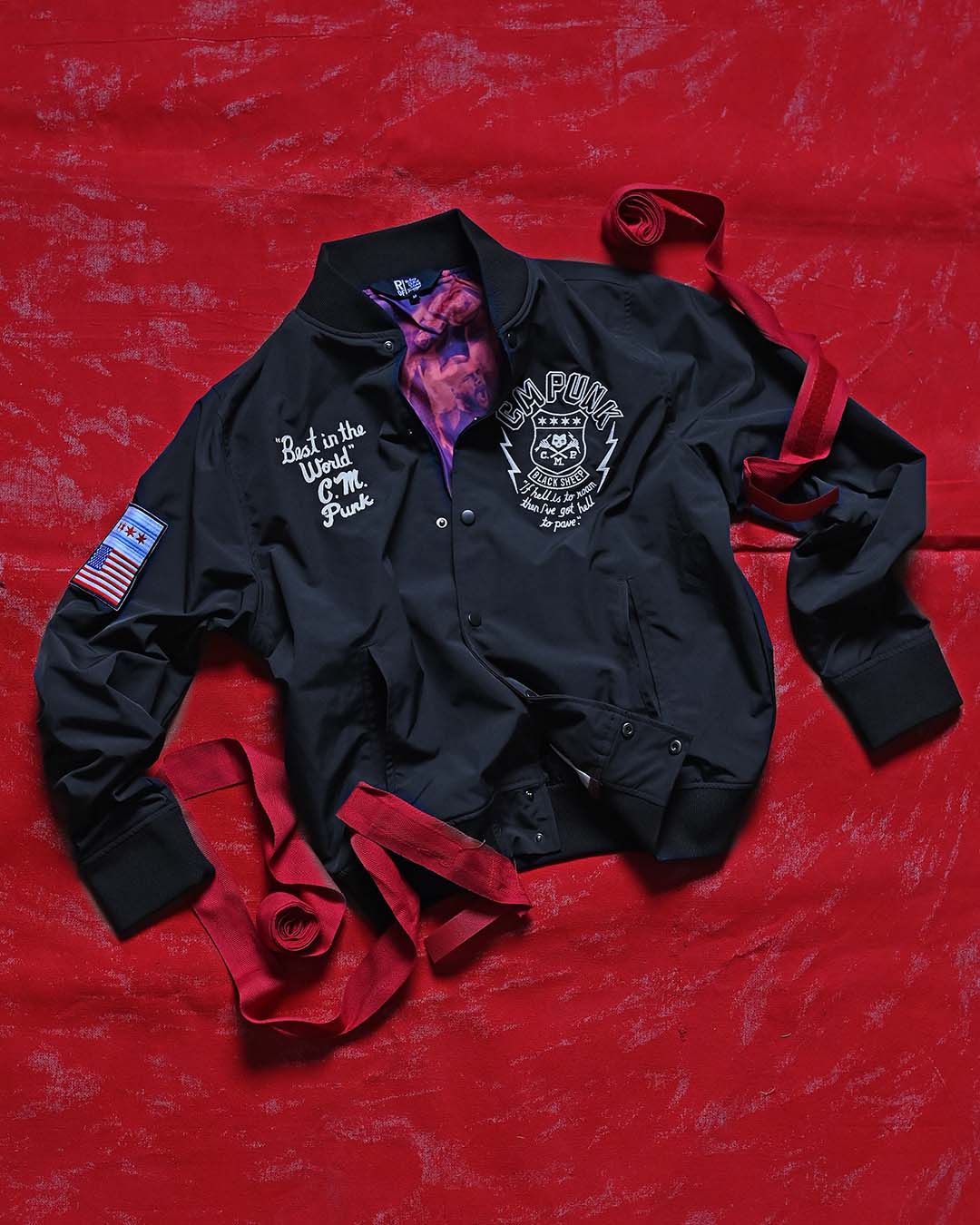 CM Punk 'Second City Saint' Stadium Jacket - Roots of Fight Canada