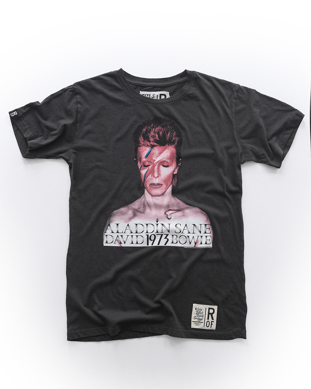 David Bowie Aladdin Sane '73 Black Tee - Roots of Fight Canada
