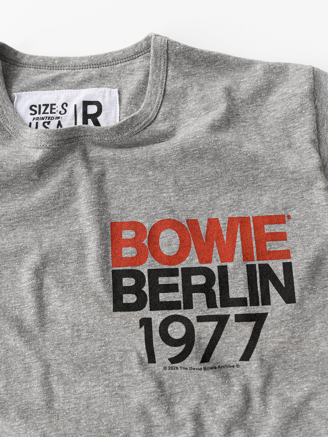David Bowie Berlin '77 Grey Triblend Tee - Roots of Fight Canada