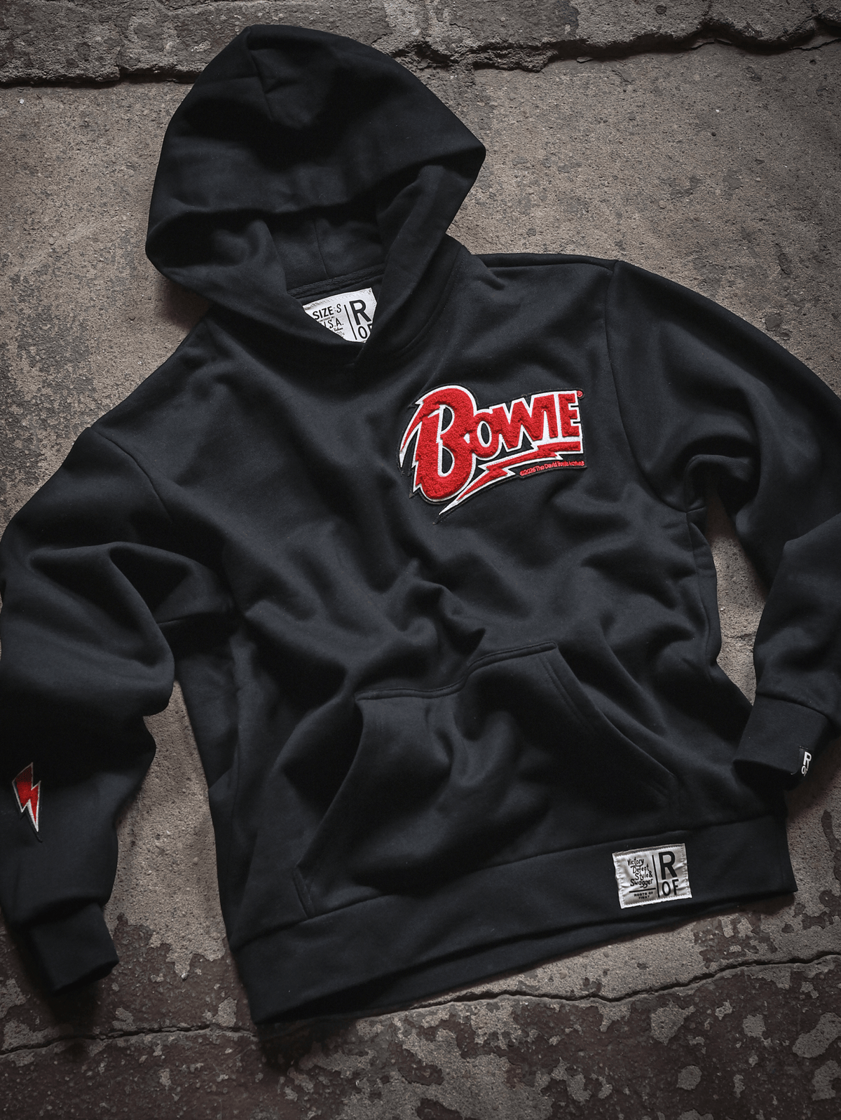 David Bowie Classic Black PO Heavyweight Hoody - Roots of Fight Canada