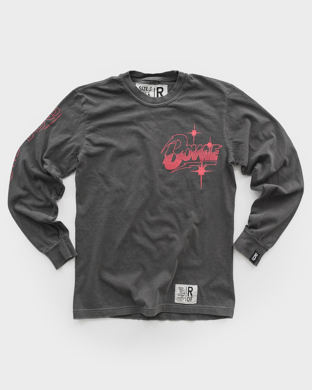 David Bowie Diamond Dogs Charcoal Long Sleeve Tee - Roots of Fight Canada