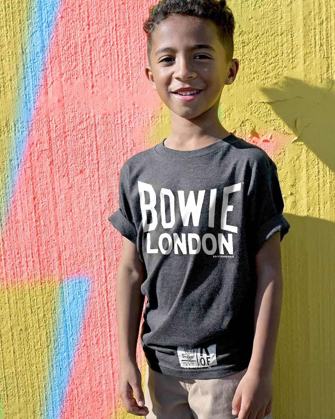 David Bowie London Black Kid's Tee - Roots of Fight Canada