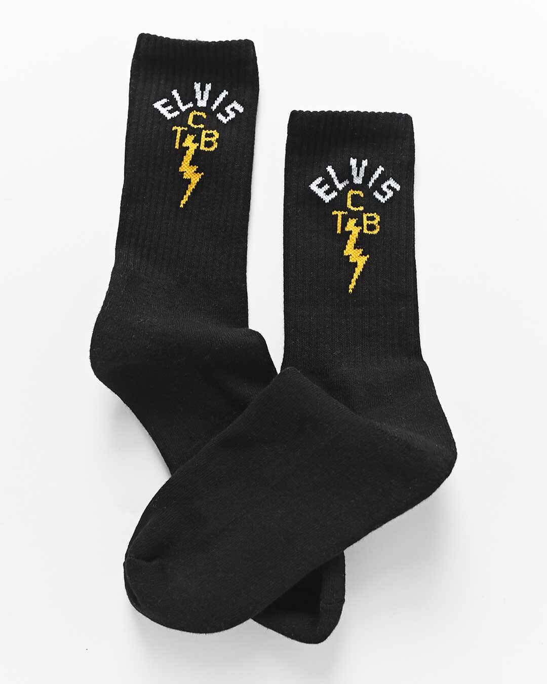Elvis TCB Black Socks - Roots of Fight Canada