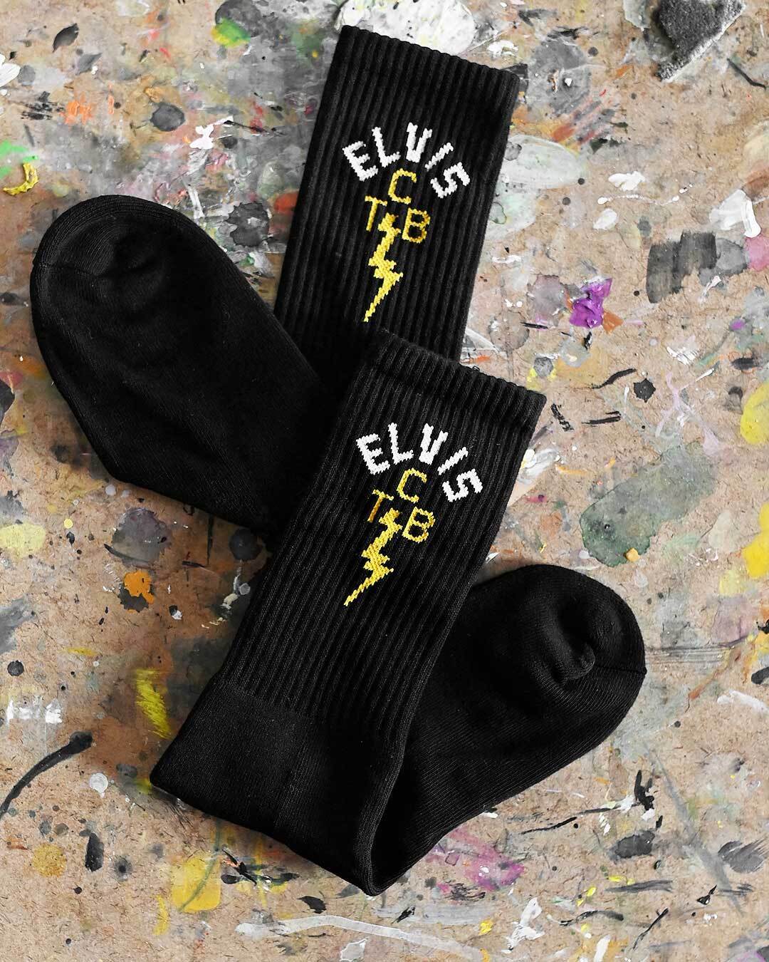 Elvis TCB Black Socks - Roots of Fight Canada