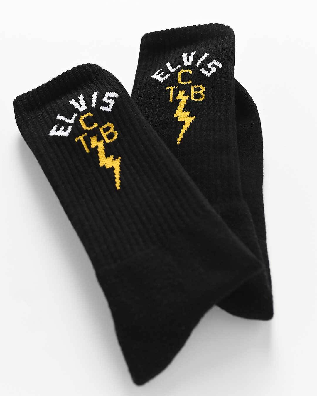 Elvis TCB Black Socks - Roots of Fight Canada