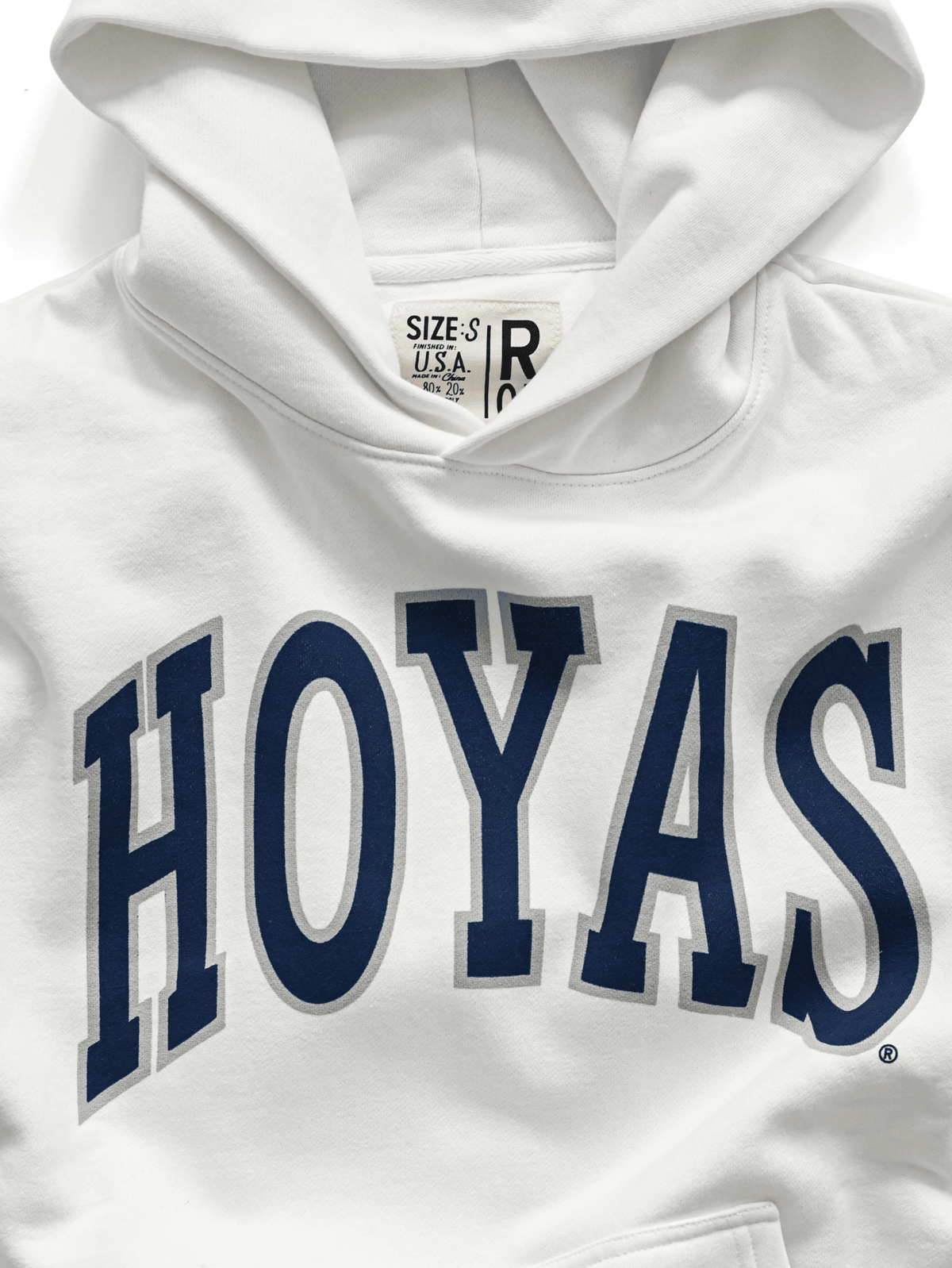 GU - Allen Iverson Hoyas White Heavyweight PO Hoody - Roots of Fight Canada