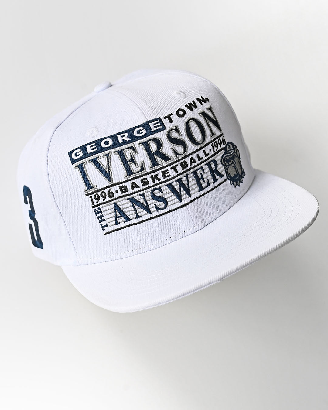 GU - Iverson 1996 White Snapback Hat - Roots of Fight Canada