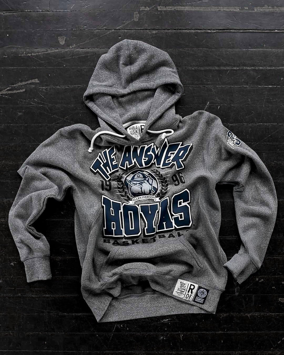 GU - Iverson Hoyas Grey PO Hoody - Roots of Fight Canada