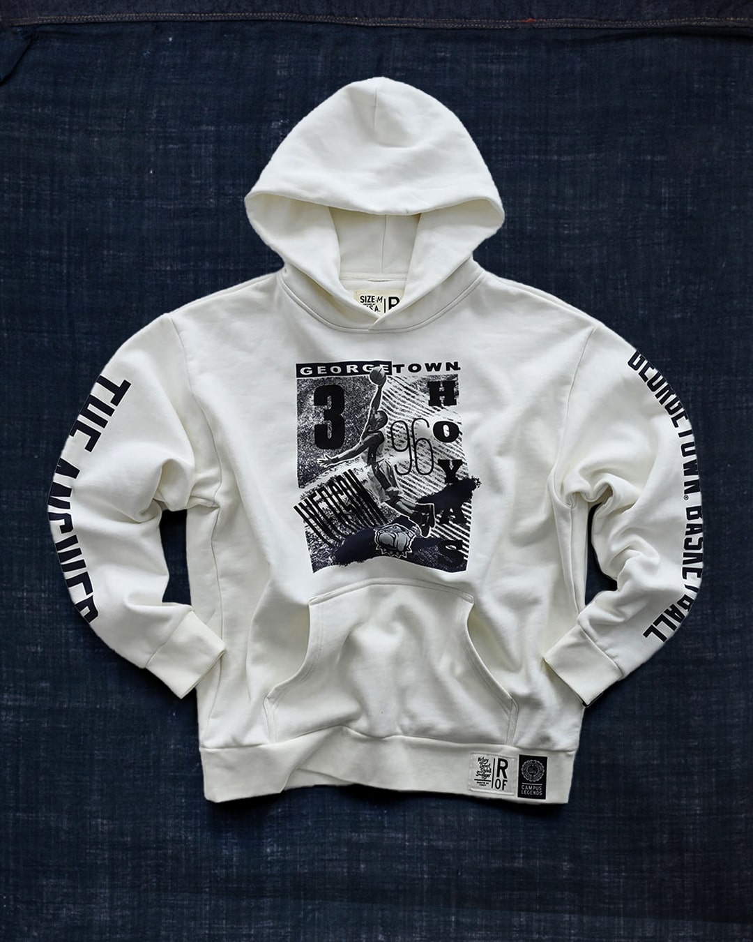 GU - Iverson Hoyas White Heavyweight PO Hoody - Roots of Fight Canada