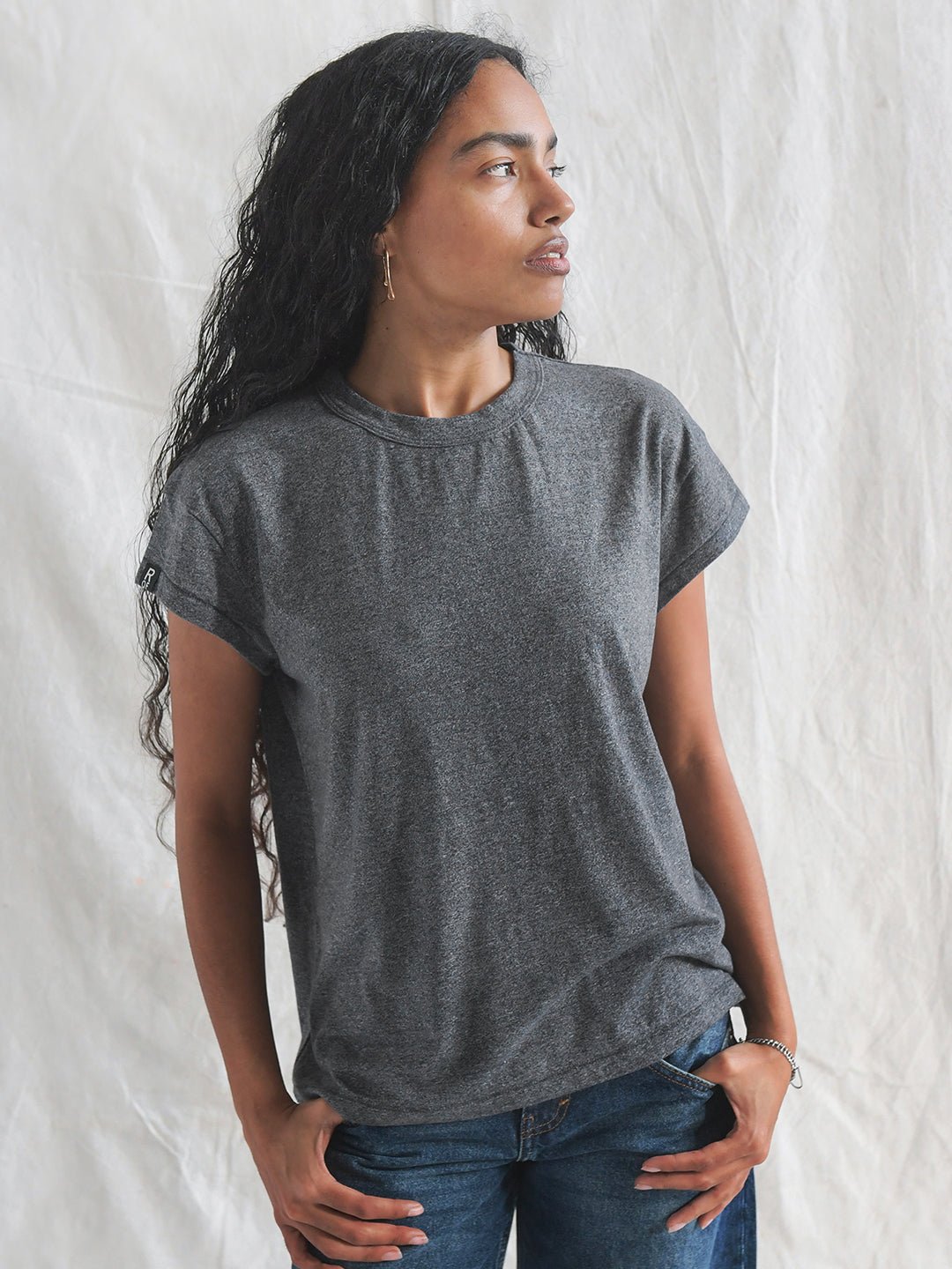 Heather Black Women's Triblend Tee - Roots of Fight Canada