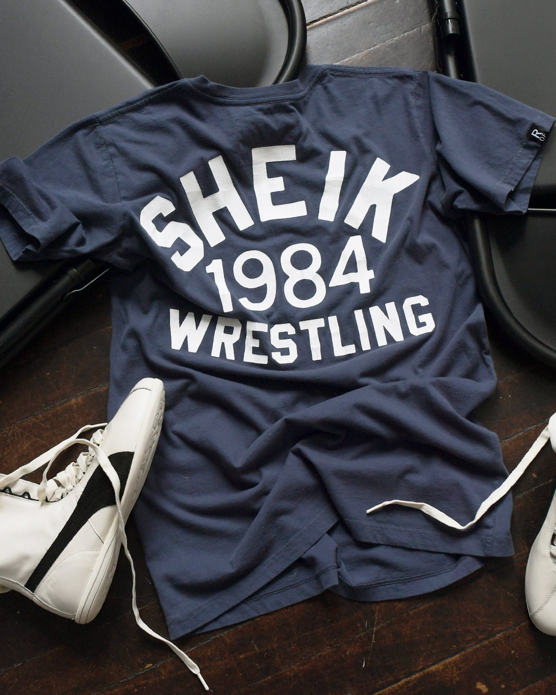 Iron Sheik 1984 Wrestling Navy Tee - Roots of Fight Canada