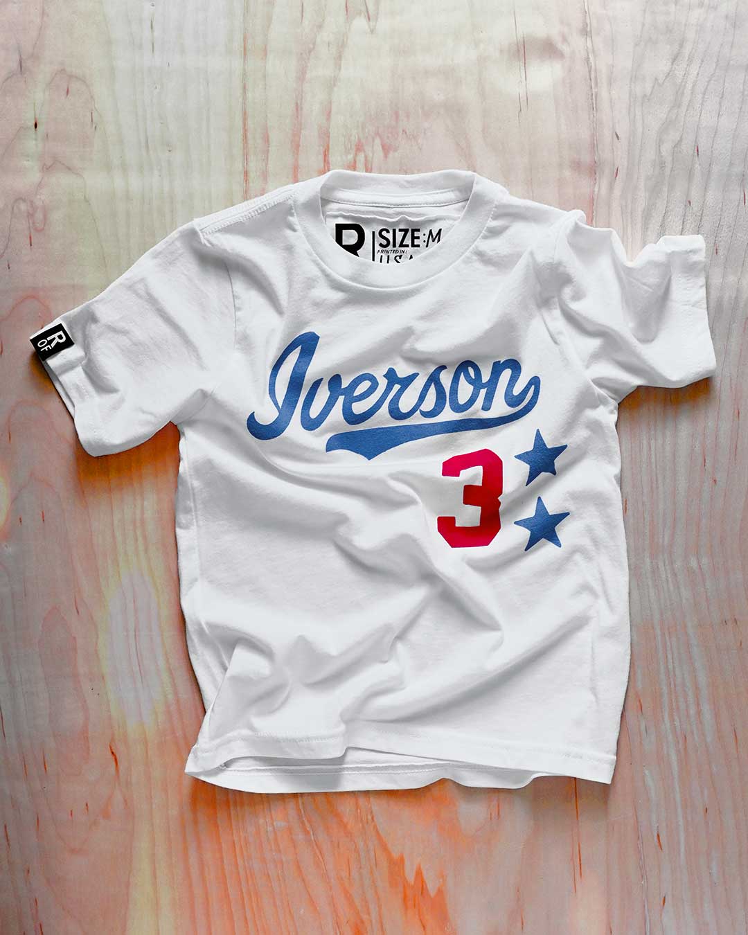Iverson 3 White Kid's Tee - Roots of Fight Canada