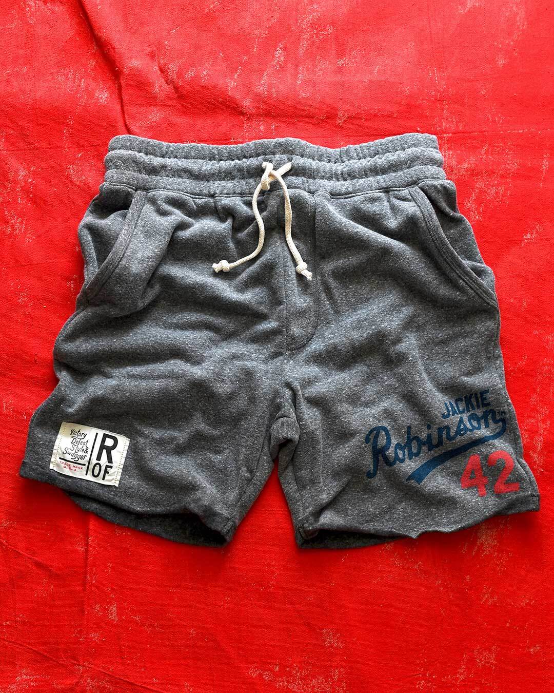 Jackie Robinson #42 Classic Grey Shorts