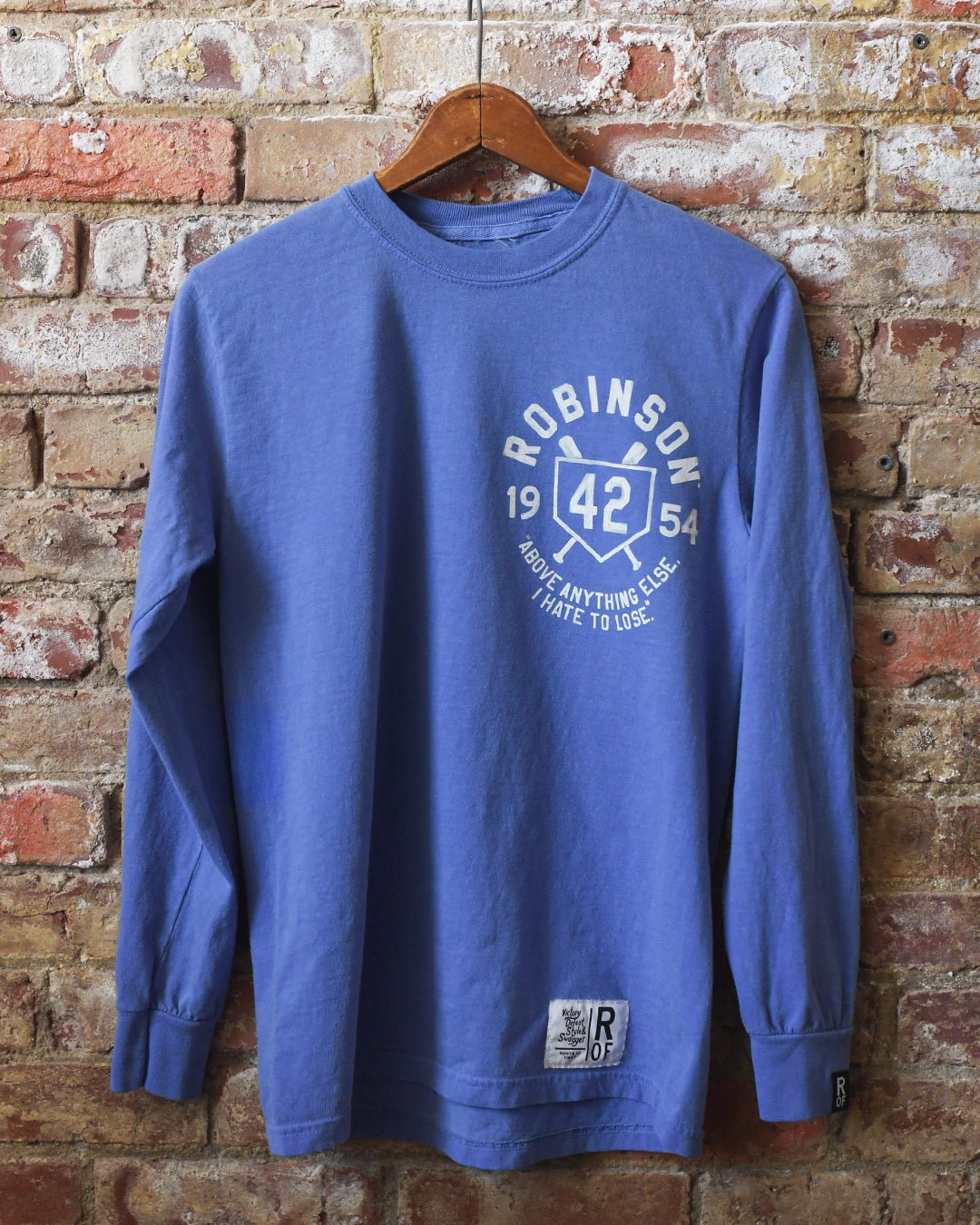 Jackie Robinson '54 Royal Blue Long Sleeve Tee - Roots of Fight Canada