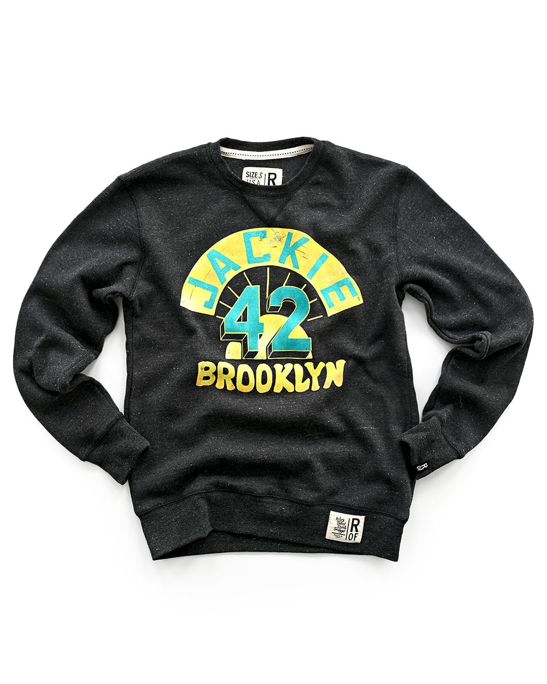 Jackie Robinson Brooklyn 42 Black Sweatshirt - Roots of Fight Canada