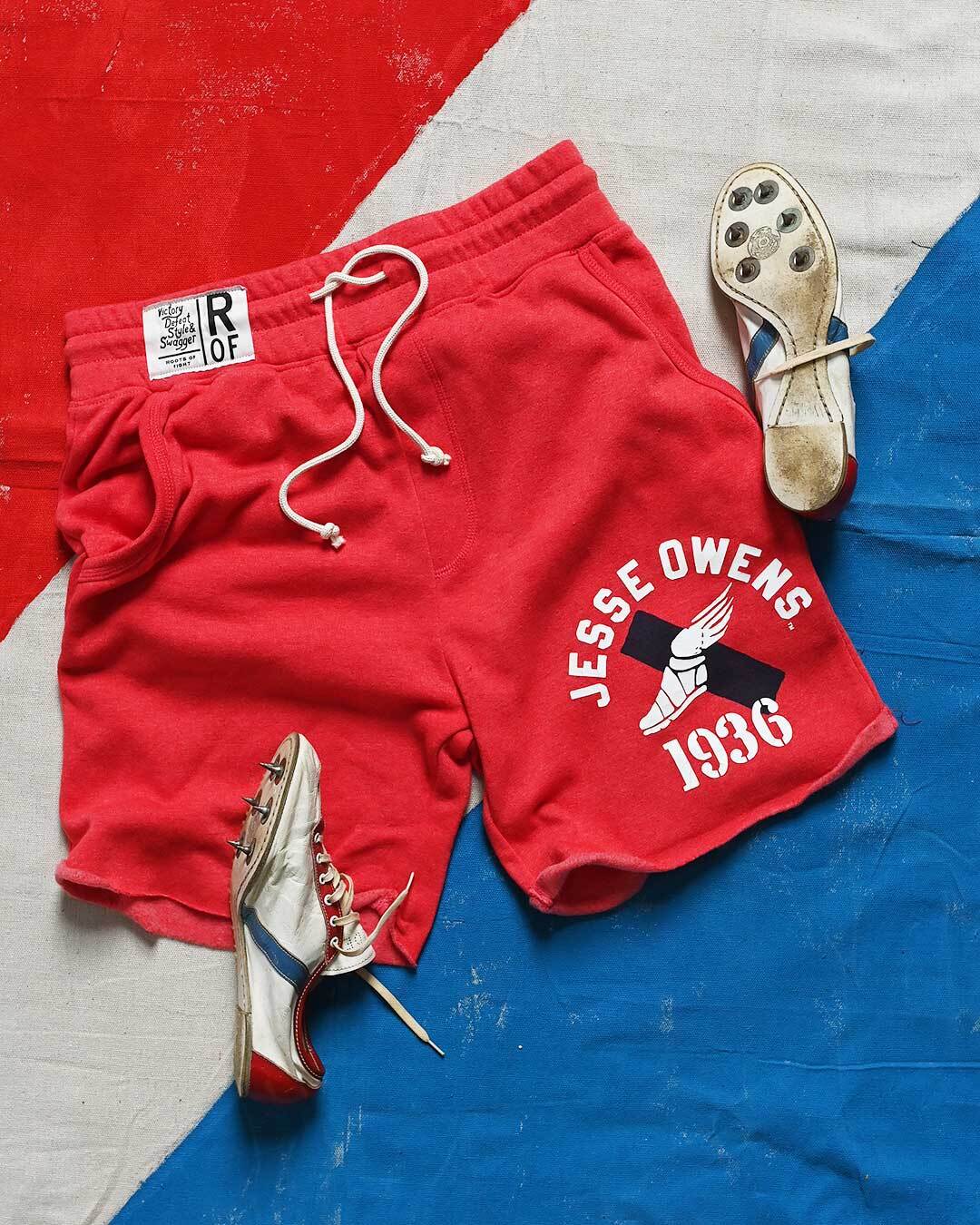 Jesse Owens Games 1936 Red Shorts - Roots of Fight Canada