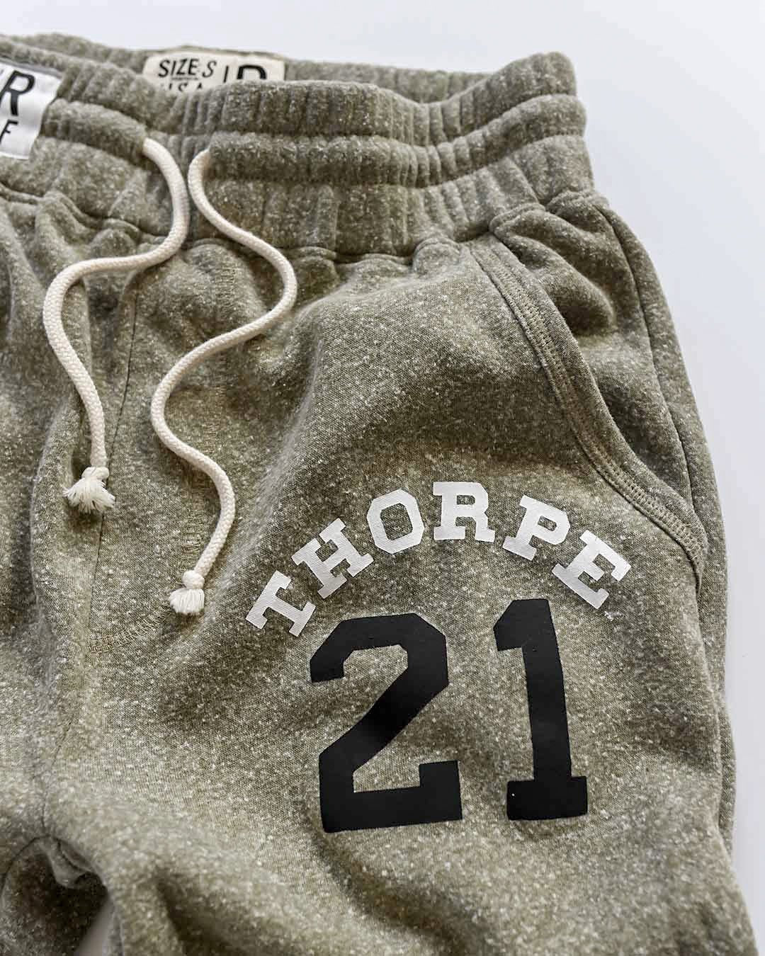 Jim Thorpe Canton #21 Olive Sweatpants - Roots of Fight Canada