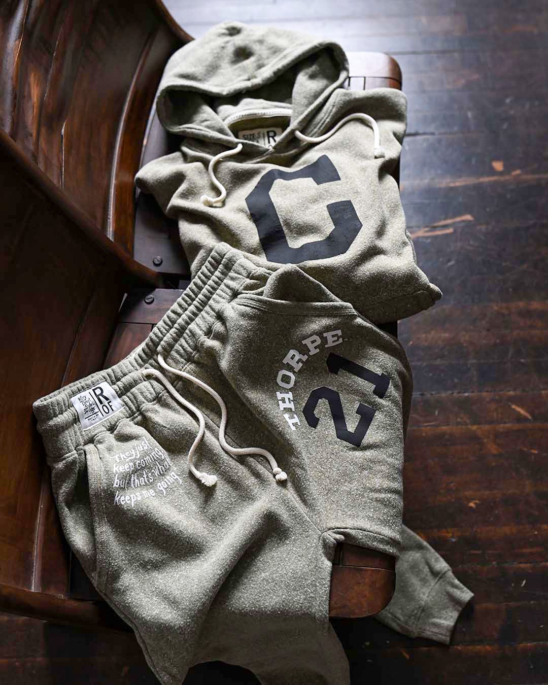Jim Thorpe Canton #21 Olive Sweatpants - Roots of Fight Canada