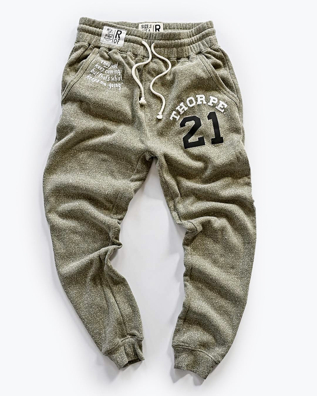Jim Thorpe Canton #21 Olive Sweatpants - Roots of Fight Canada