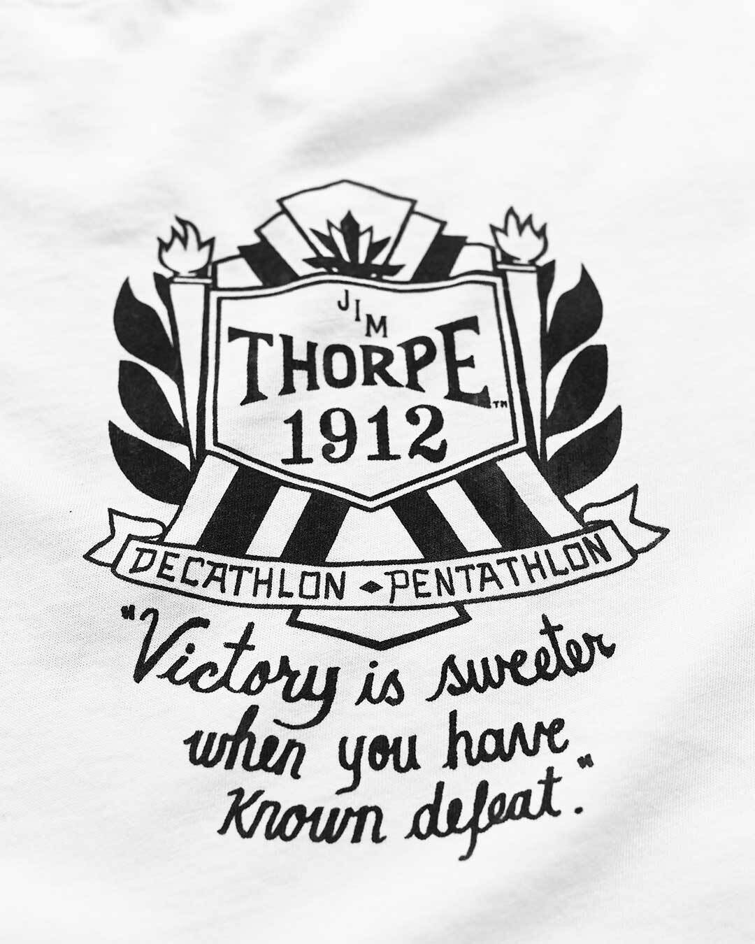 Jim Thorpe Games 1912 White Tee - Roots of Fight Canada