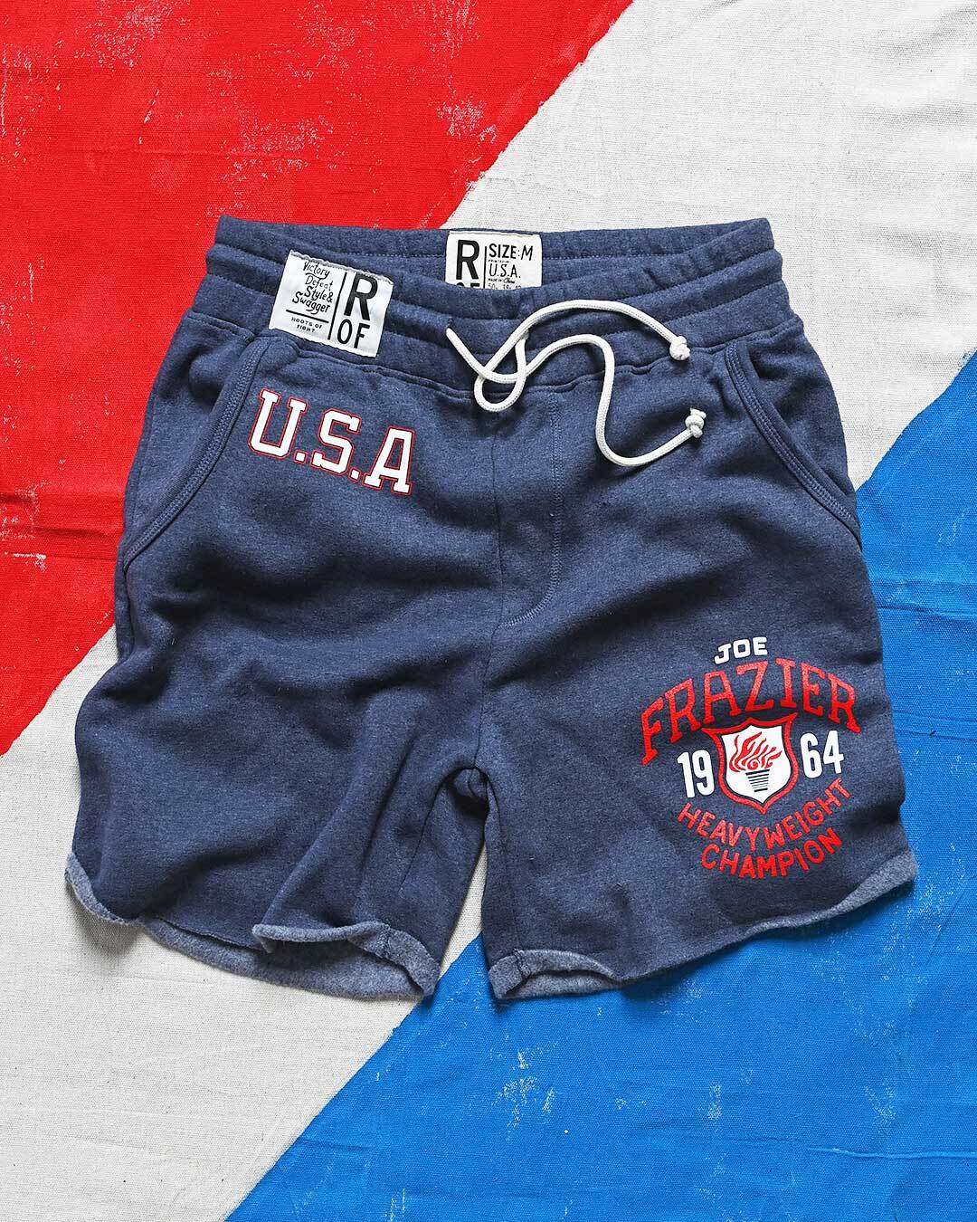 Joe Frazier Games 1964 Navy Shorts - Roots of Fight Canada