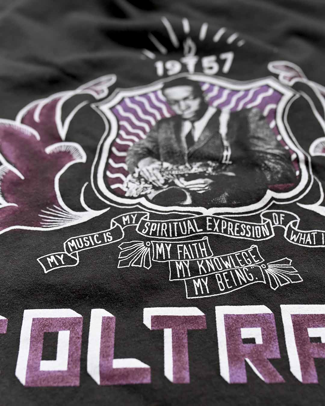 John Coltrane Graphic Black Tee - Roots of Fight Canada